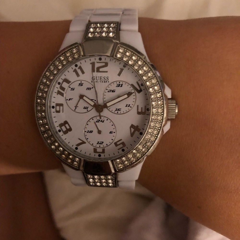 White Guess Watch